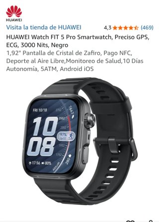 Huawei Watch Fit 5 ProNegro