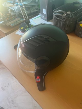 Casco Moto LS2 Negro con Visera Transparente