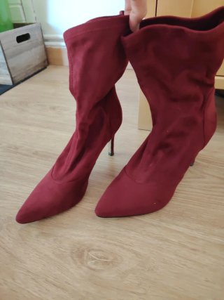 Botas tacón burdeos T38