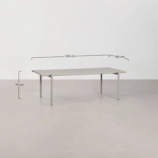 Mesa Comedor Tossa Acero Blanca 235x105 cm Sklum