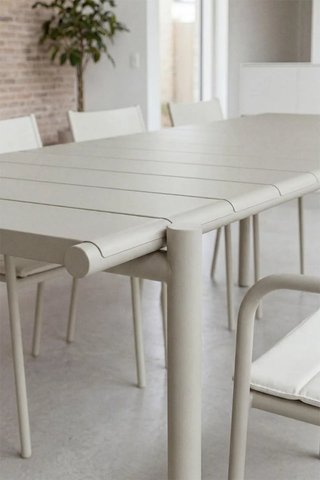 Mesa Comedor Tossa Acero Blanca 235x105 cm Sklum