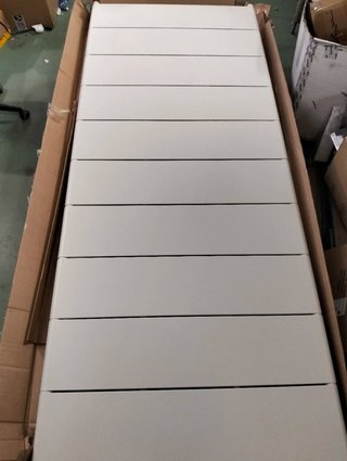 Mesa Comedor Tossa Acero Blanca 235x105 cm Sklum