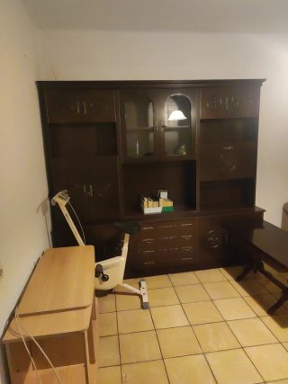 Mueble comedor antiguo madera oscura