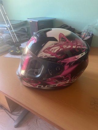 Casco Integral LS2 Mariposas Rosa