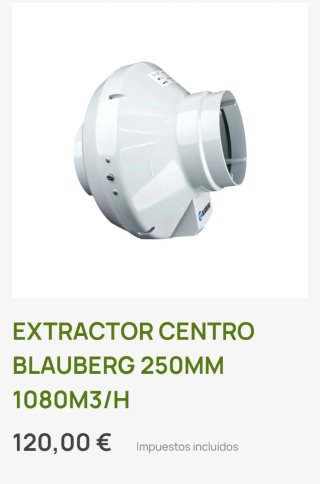 Extractor Blauberg 250mm 1080m3/h