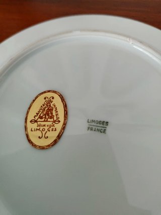 Piatto Limoges Vintage dipinto a mano anni '60