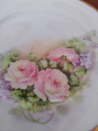 Piatto Limoges Vintage dipinto a mano anni '60