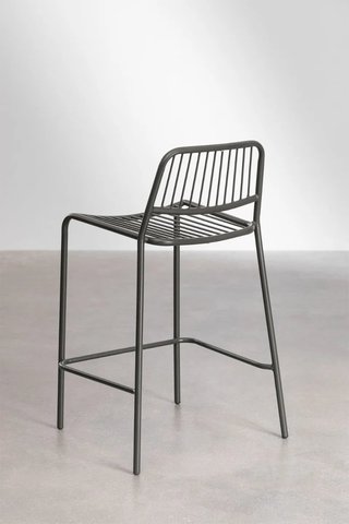Sgabello Alto da Giardino Sklum Elton 65 cm in Acciaio Nero