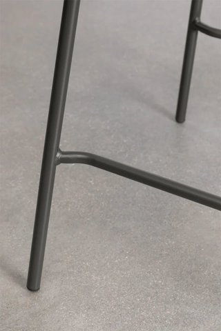 Sgabello Alto da Giardino Sklum Elton 65 cm in Acciaio Nero