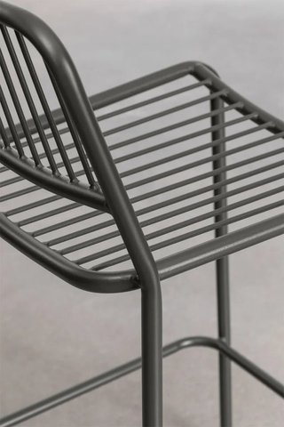 Sgabello Alto da Giardino Sklum Elton 65 cm in Acciaio Nero