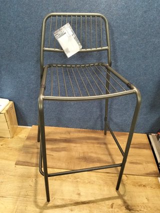 Sgabello Alto da Giardino Sklum Elton 65 cm in Acciaio Nero
