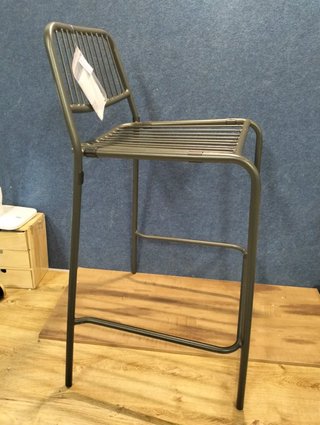 Sgabello Alto da Giardino Sklum Elton 65 cm in Acciaio Nero