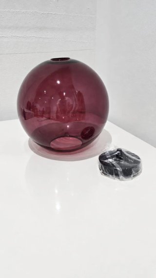 2 Lámpara colgante esférica de cristal