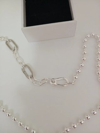 Collare Pandora in Argento con Sfere e Maglie