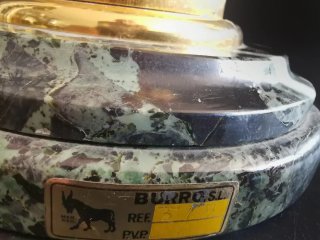 Llamativo reloj antiguo arlequín marca Burro sl.