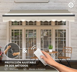 Toldo retráctil eléctrico inclinacion ajustable