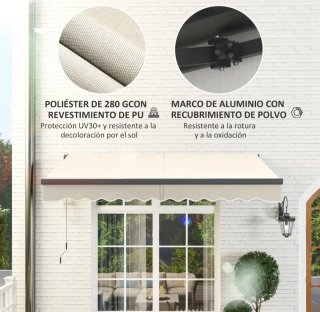 Toldo retráctil eléctrico inclinacion ajustable