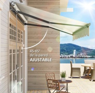 Toldo retráctil eléctrico inclinacion ajustable
