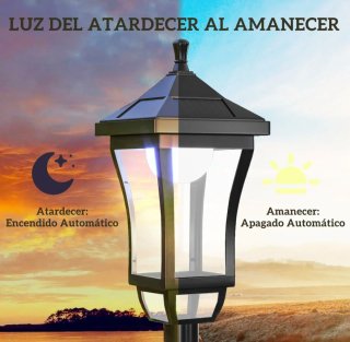 Farol Solar Jardín 6h Autonomía