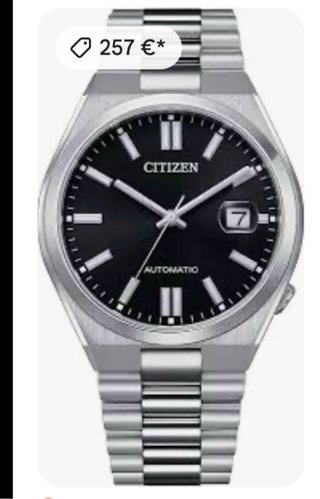 Reloj Citizen Plata Hombre Negro Automático