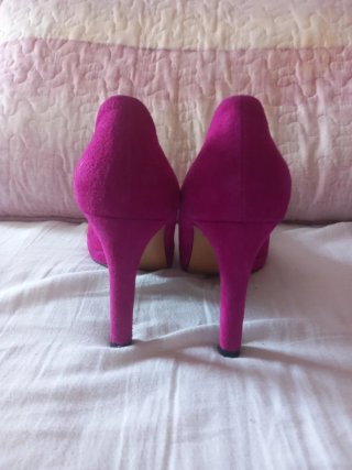 Zapatos de tacón MASCARÓ fucsia ante
