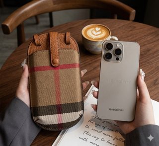 Bolso para Móvil Mujer de Piel Genuina, Bandolera
