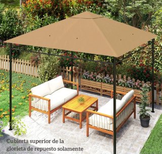 Techo cenador 3x3 m con orificios