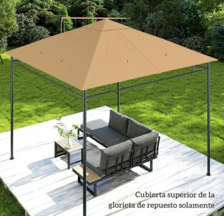 Techo cenador 3x3 m con orificios