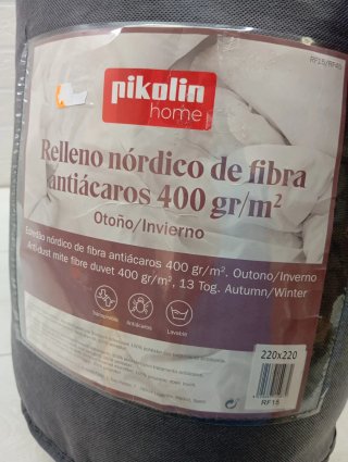 Edredón Nórdico Fibra Invierno 400gr 220x220 cm