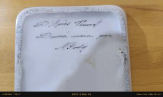 Cenicero de Porcelana con Pintura
