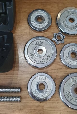 Maletín de Mancuernas Cromadas / ION PRO / 20KG