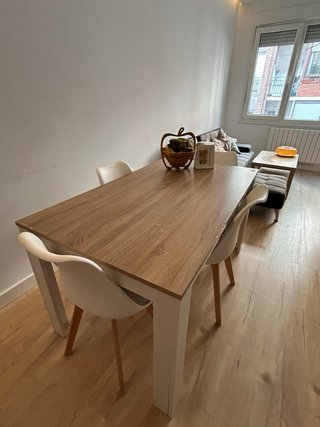 Sofá cama + mesa comedor + sillas