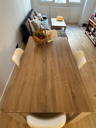 Sofá cama + mesa comedor + sillas