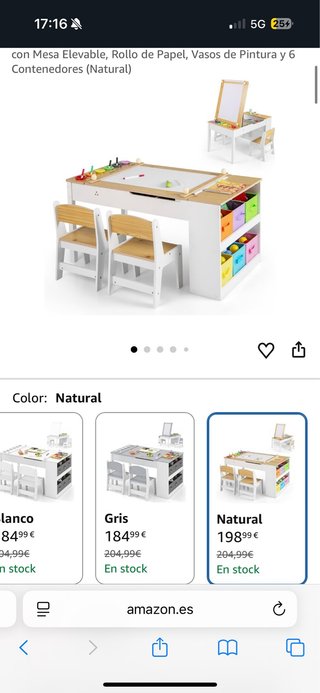 Mesa y 2 Sillas de Arte para Niños COSTWAY