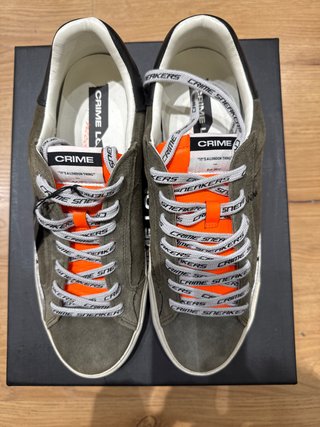 Sneakers Crime London Olive Green/Orange