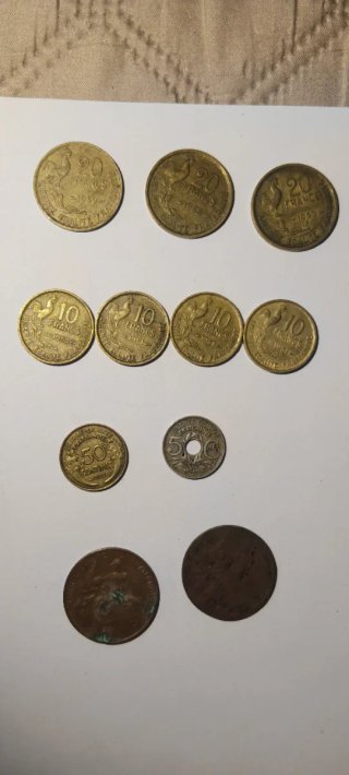 Lote 11 Monedas Francia antiguas