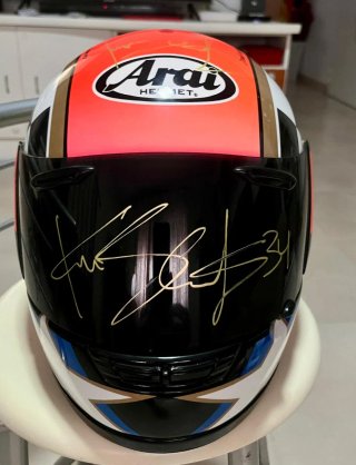 Casco Arai Kevin Schwantz Firmado
