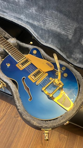 Guitarra Eléctrica Gretsch Azul y Dorada