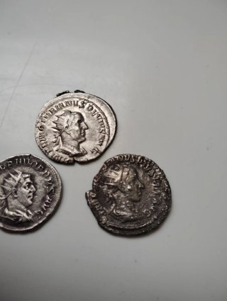 Lote 3 Monedas Romanas Gordiano III Plata