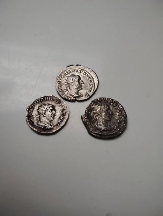 Lote 3 Monedas Romanas Gordiano III Plata