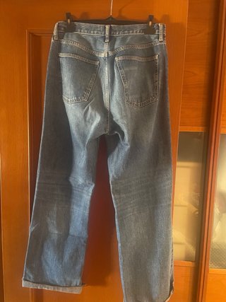 Zara Jeans Anchos Azules
