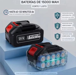 Cortasetos Eléctrico Recargable 51CM (2 Baterías)