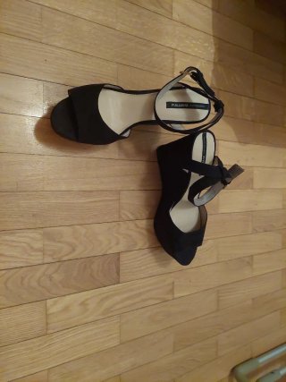 Zapatos de terciopelo con plataforma