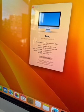 Apple iMac 27 2017 i5 Plata