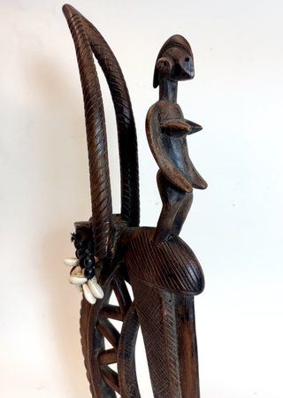 Máscara Chi Wara Madera Mujer Pájaro
