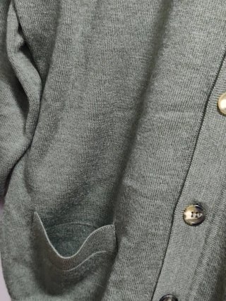BRUNO BARESI cárdigan hombre verde oliva talla 50