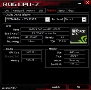 ASUS ROG Strix 1050 Ti 4GB GDDR5 OC Edition