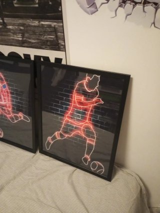 Cuadros Decorativos Fútbol Neón