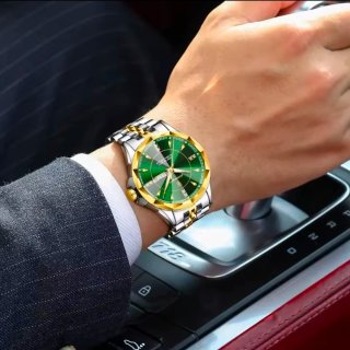 Reloj Poedagar Hombre Oro y Verde