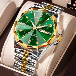 Reloj Poedagar Hombre Oro y Verde